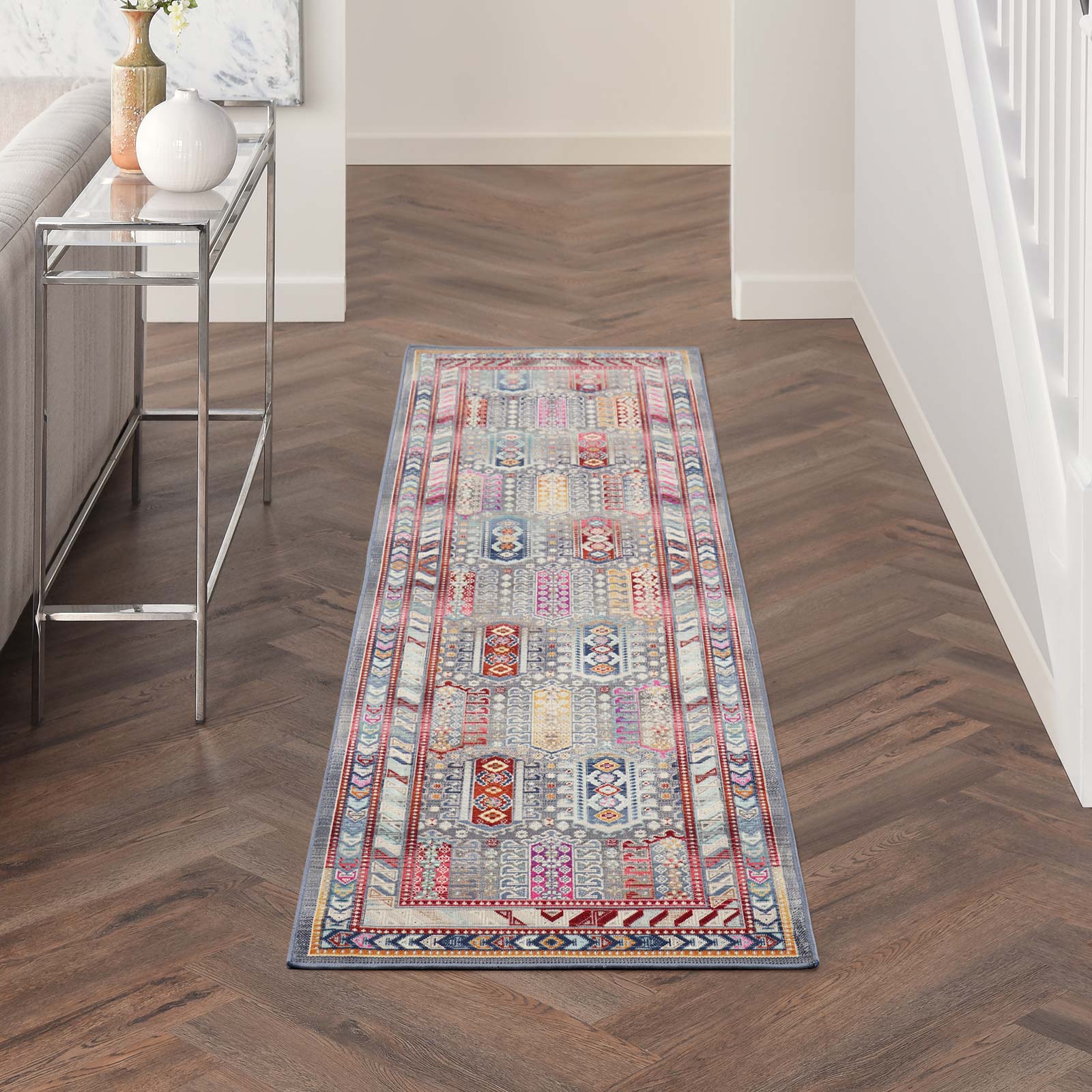 Nourison alfombra Vintage Kashan VKA06 GYMTC GREY MULTICOLOR 2x8 099446811929 interior