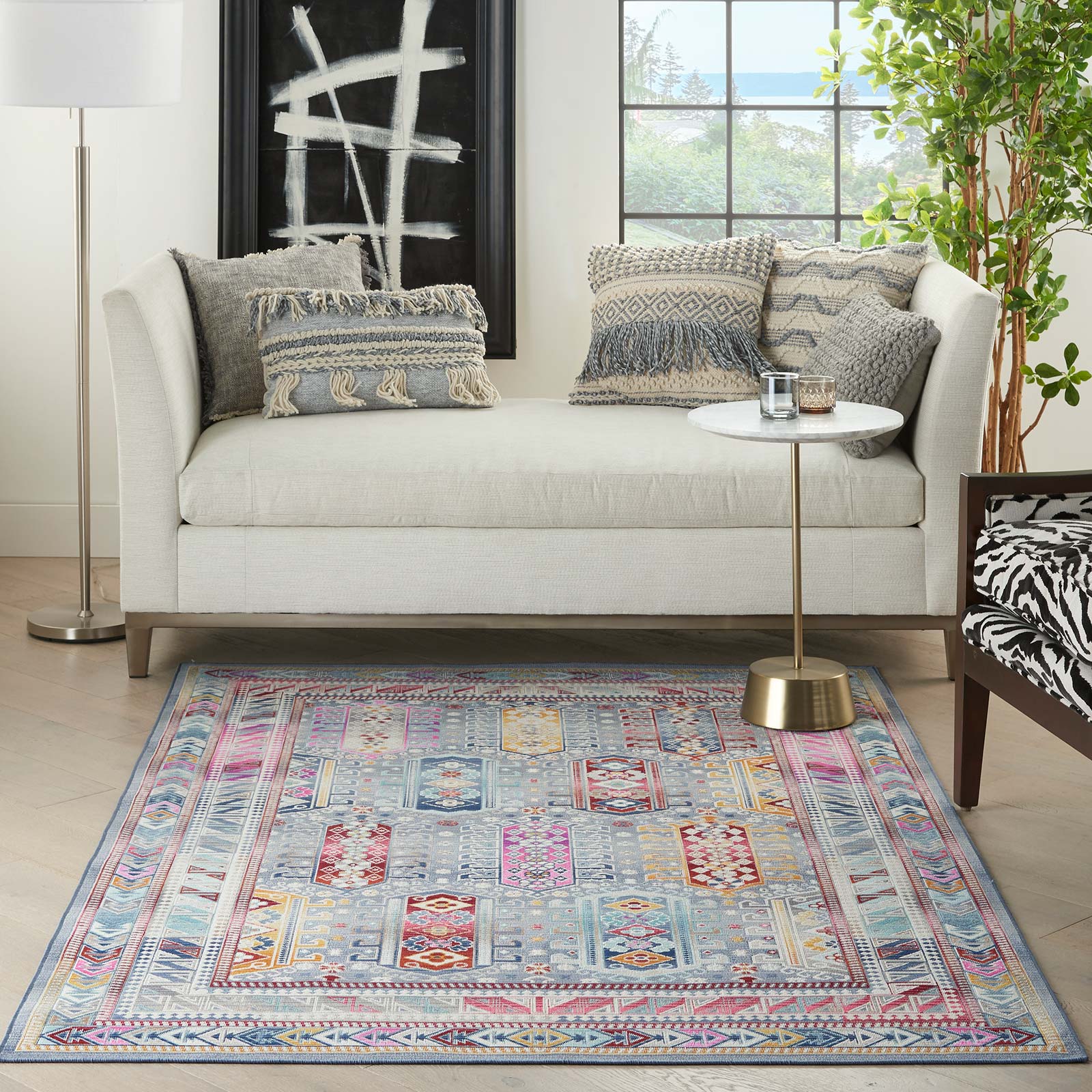 Nourison alfombra Vintage Kashan VKA06 GYMTC GREY MULTICOLOR 5X8 099446811967 interior 3