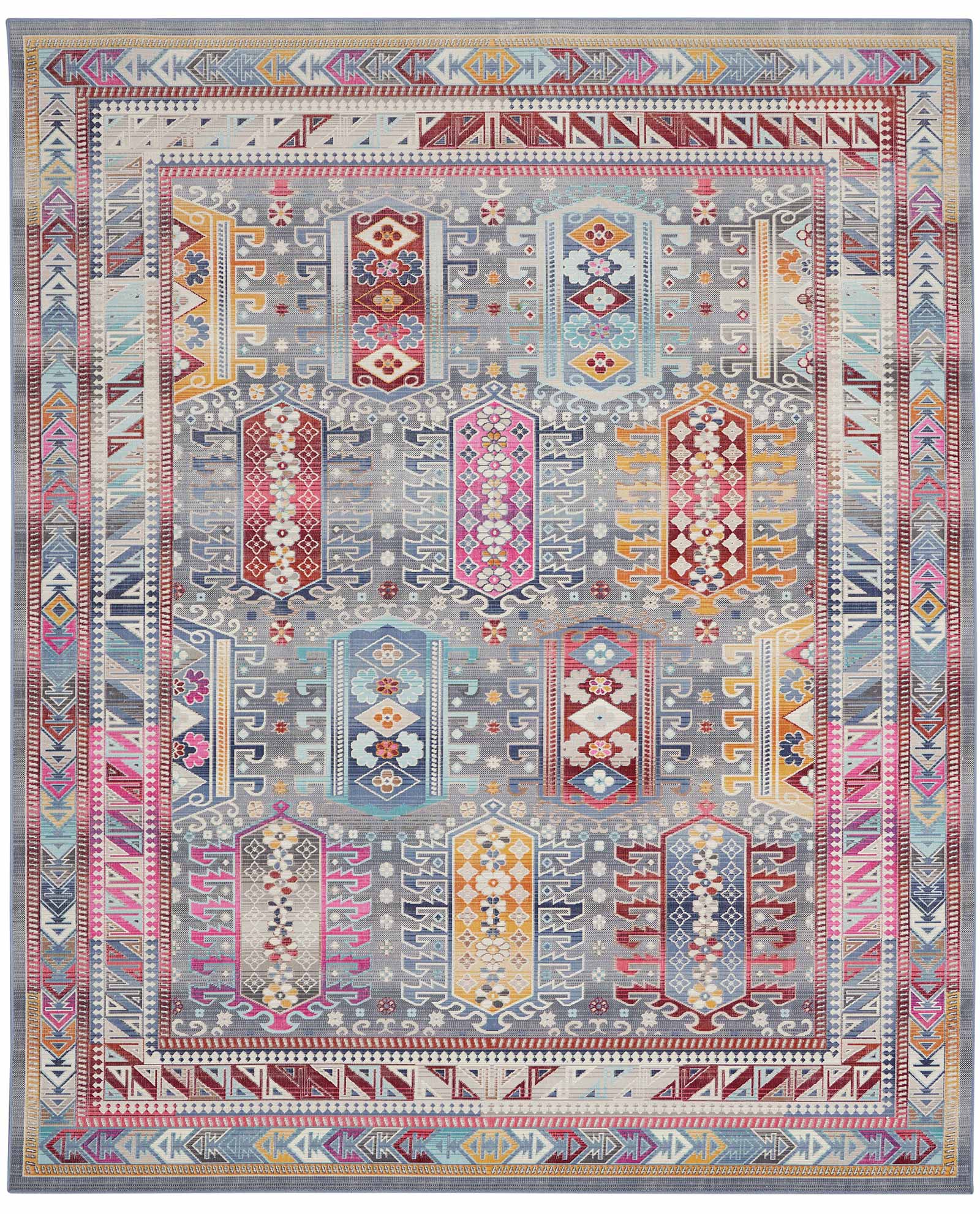 Nourison alfombra Vintage Kashan VKA06 GYMTC GREY MULTICOLOR 8x10 099446811998