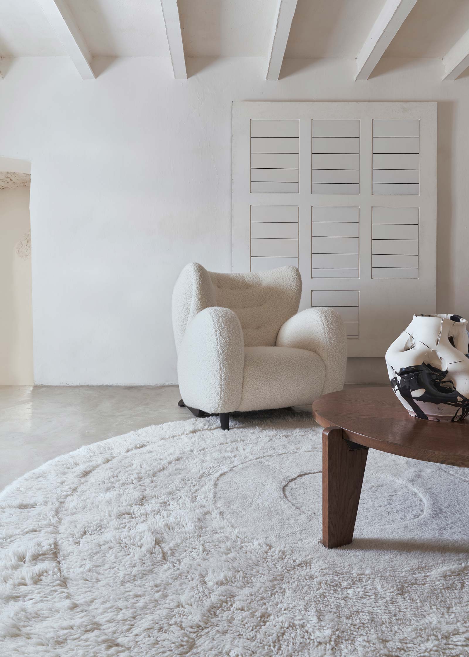 Lorena Canals Woolable alfombra Arctic Circle Sheep White Round WO ARCTIC WH 9